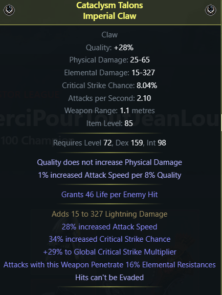 How Rakiata`S Dance Engraved Greatsword Works With Doryani's Prototype  Saint's Hauberk? Will My +200% Lightning Resistance Become -200% Monster  Lightning Resistance? : R/Pathofexile