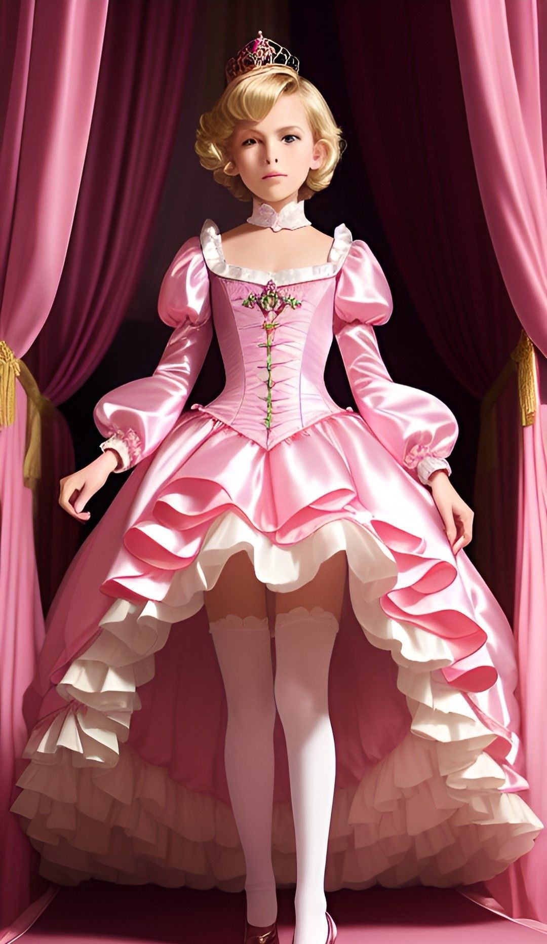 Petticoated Boys Shy Boy Satin Dresses Crossdressers Strong Women Imagination Cute Outfits