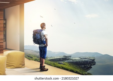 Young Traveler Exploring The World Concept Stock Image Image Of